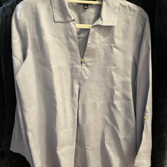 Ellen Tracy Tops - Ellen Tracy pure linen chambray tunic